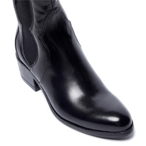 Carl Scarpa Caprice Black Leather Ankle Boots